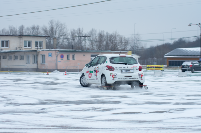 Symulator poślizgu – rolki samochodowe